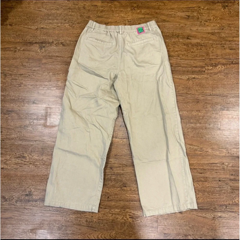 Empyre Beige Tori Y2K Baggy Skater Skateboarding Wide Leg Pants‎ Women's L 32x29 - Picture 2 of 10